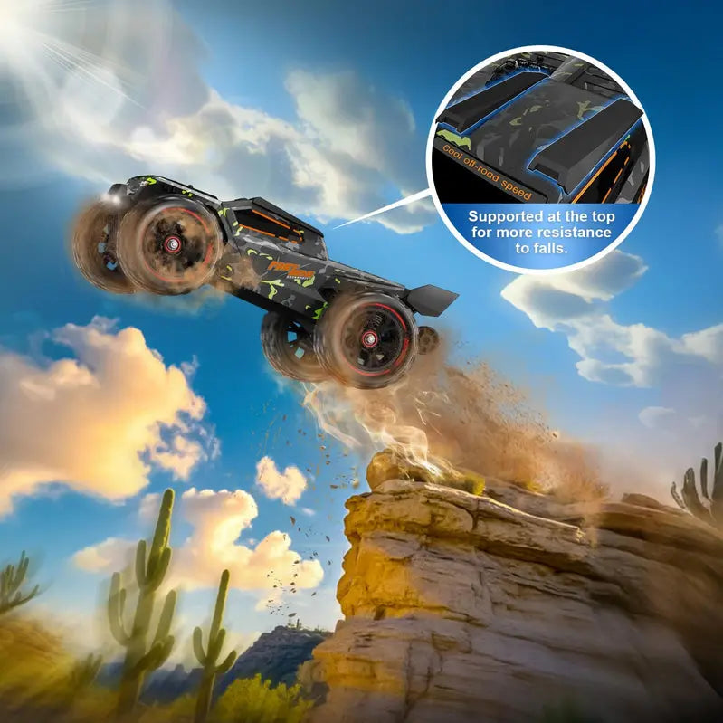 WIAORCHI 1/16 Scale Brushless RTR RC Car – 42 mph High-Speed Off-Road Vehicle with Dual Batteries