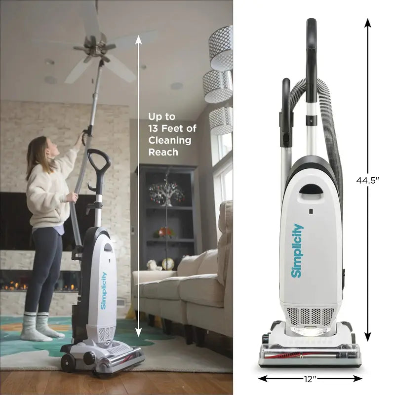 Simplicity S20EZM Allergy Upright Vacuum – Bagged HEPA Filtration for Carpets, Hard Floors & Pet Hair