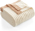 Reversible Ribbed Knit Throw Blanket – Soft Dual-Texture Sofa & Bed Cover