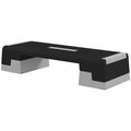 SPORTNOW Stepper mit Höhenverstellung, abnehmbaren Stufen und rutschfester Basis, aus ABS, 97x36x15/20/25 cm, Grau