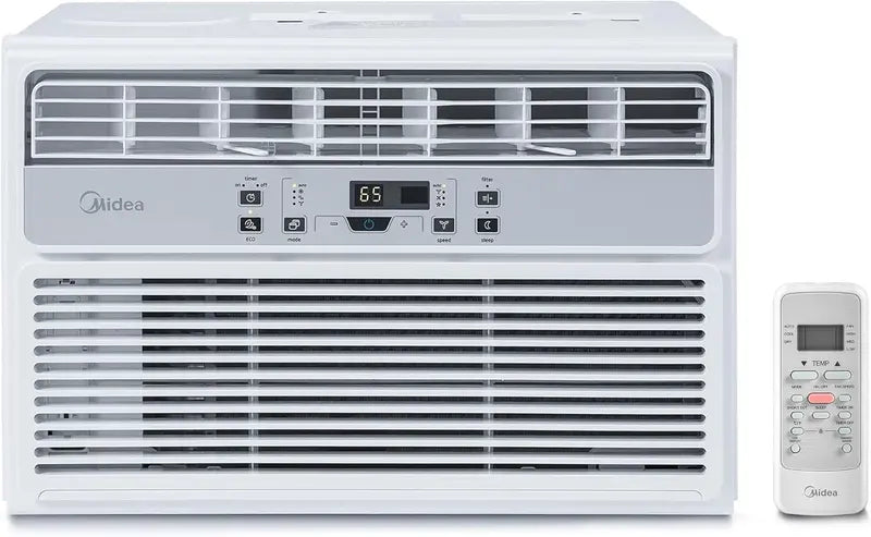 Midea 6,000 BTU 3-in-1 Window Air Conditioner: Cooling, Fan, and Dehumidification Modes