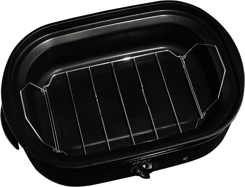 Oster 22-Quart Stainless Steel Roaster Oven – Adjustable Temperature Control, Removable Rack & Even Heat Distribution