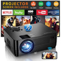 Roconia 1080P 5G WiFi Bluetooth Projector, 13000LM, 4K Support, 300″ Display, Home Theater with Screen