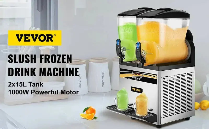 VEVOR Professional Slushie Machine – Heavy-Duty 3-Canister Commercial Slushy Maker