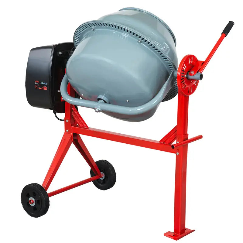 Portable 4-Cubic-Foot Electric Cement Mixer – 500W Mortar & Concrete Mixing Tool