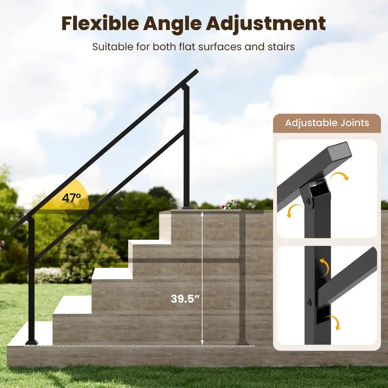 Outdoor Step Handrail Kit for 0–5 Steps