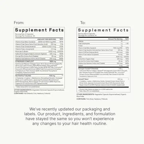 Nutrafol Women's Hair Growth Supplements – Clinically Proven, Dermatologist-Recommended for Thicker, Stronger Hair (1 Month Supply)