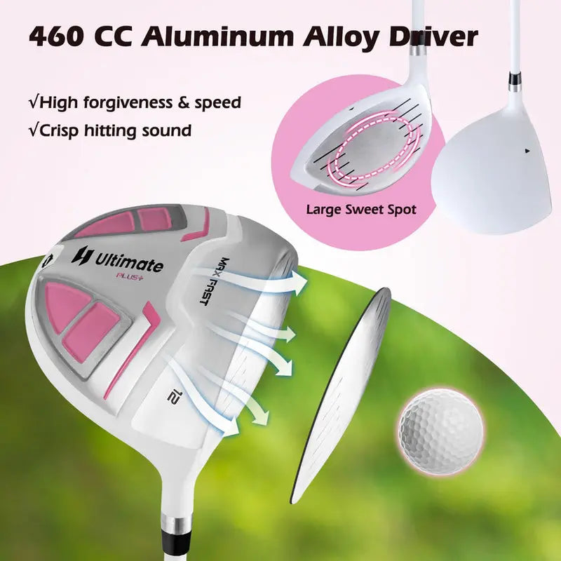 Women's Full 11-Piece Golf Set – Right-Handed Starter Kit with Oversized 460cc Driver