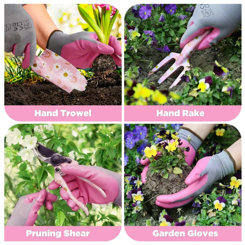 WORKPRO 4-Piece Aluminum Garden Tool Kit – Lightweight & Rust-Resistant Design