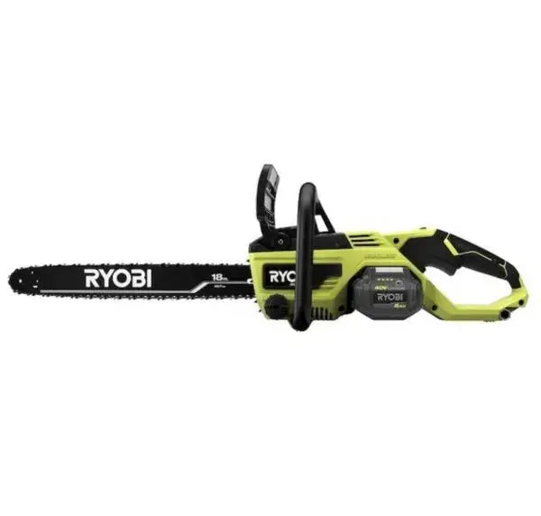 RYOBI 40V 18-Inch Cordless Chainsaw Kit — Includes Battery & Charger, Green