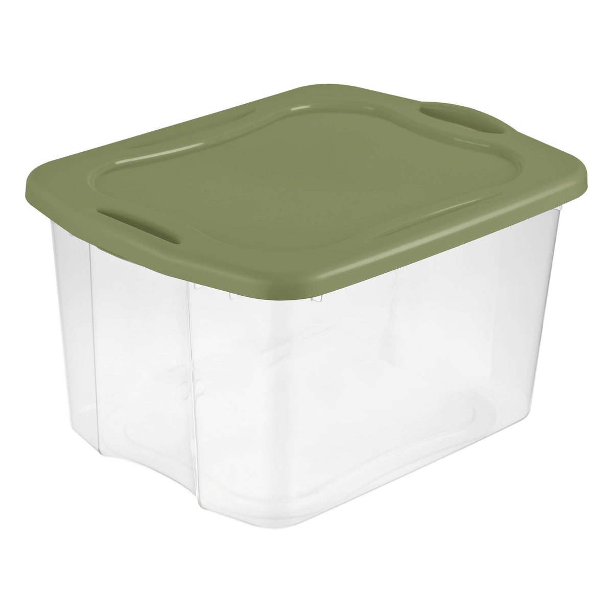 Sterilite EZ Carry Plastic - Clear & Sage Legume - 70 qt