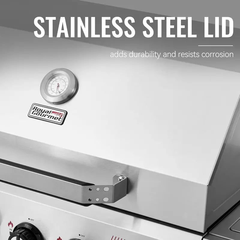 Royal Gourmet GA5401T 5-Burner Propane Grill – Stainless Steel with Side Burner