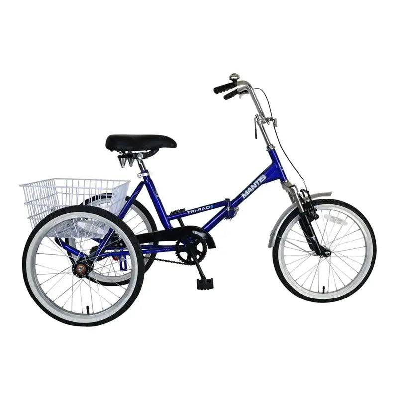 Mantis Tri-Rad 24″ Folding Tricycle – 6-Speed Adult Trike with Compact Design & Easy Transport