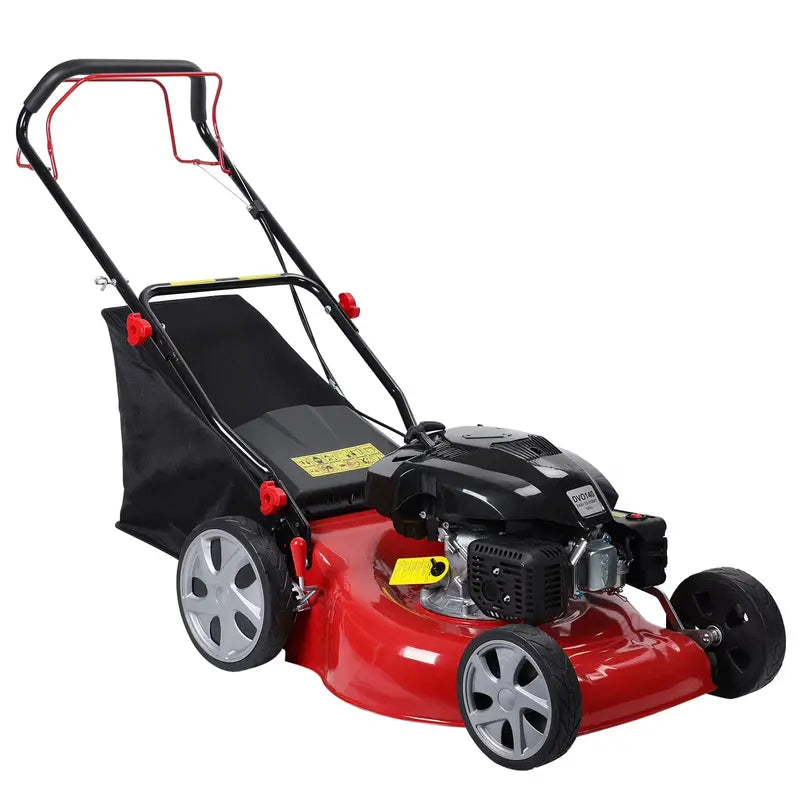 Self-Propelled Gas Lawn Mower with 141cc Engine, 50L Grass Catcher & Large Wheels