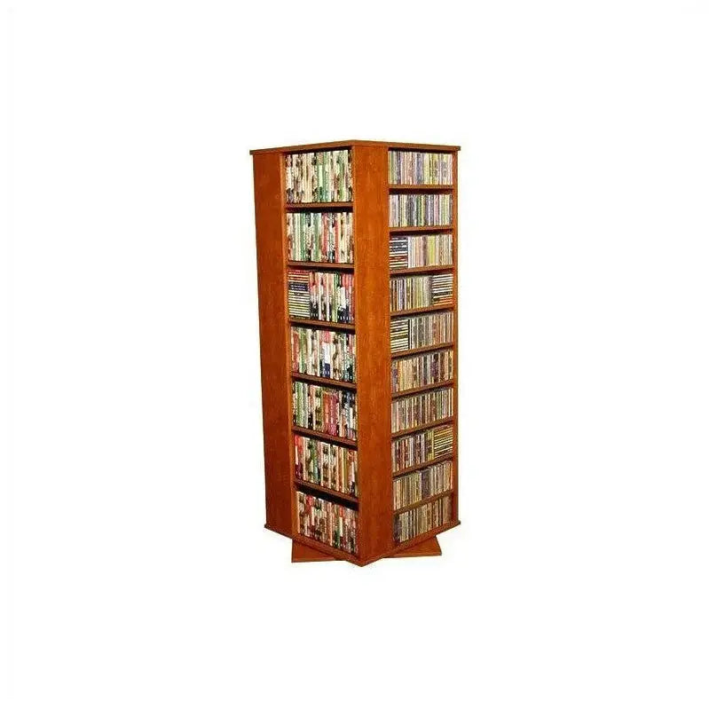 Venture Horizon Grande Media Tower – Rotating Walnut-Finish Entertainment Center
