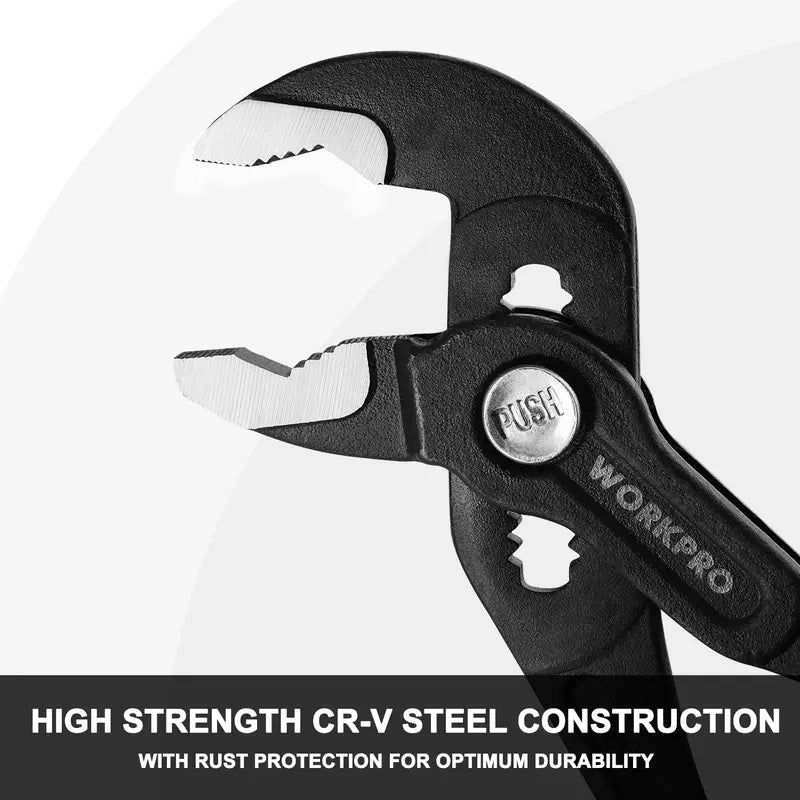 WORKPRO Groove Joint Pliers – Ergonomic Comfort-Grip Design for Precision Tasks