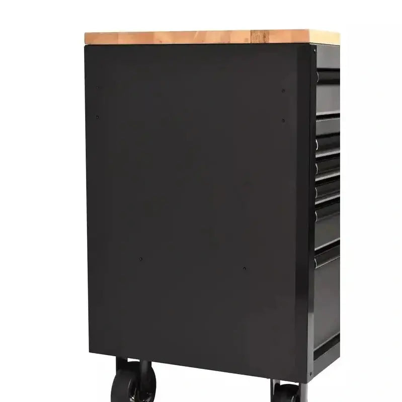 Premium 61″ Workshop Workbench – Heavy-Duty 15-Drawer Mobile Unit Featuring Solid Wood Worktop