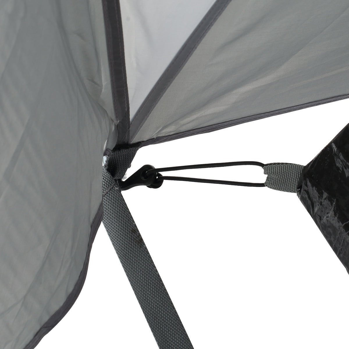 Outsunny Campingzelt für 2-3 Personen Glasfaser Tür mit Reißverschluss Meshfenster inkl. Transporttasche Kuppelzelt 190T Kunstleder2000mm Glasfaser Grau