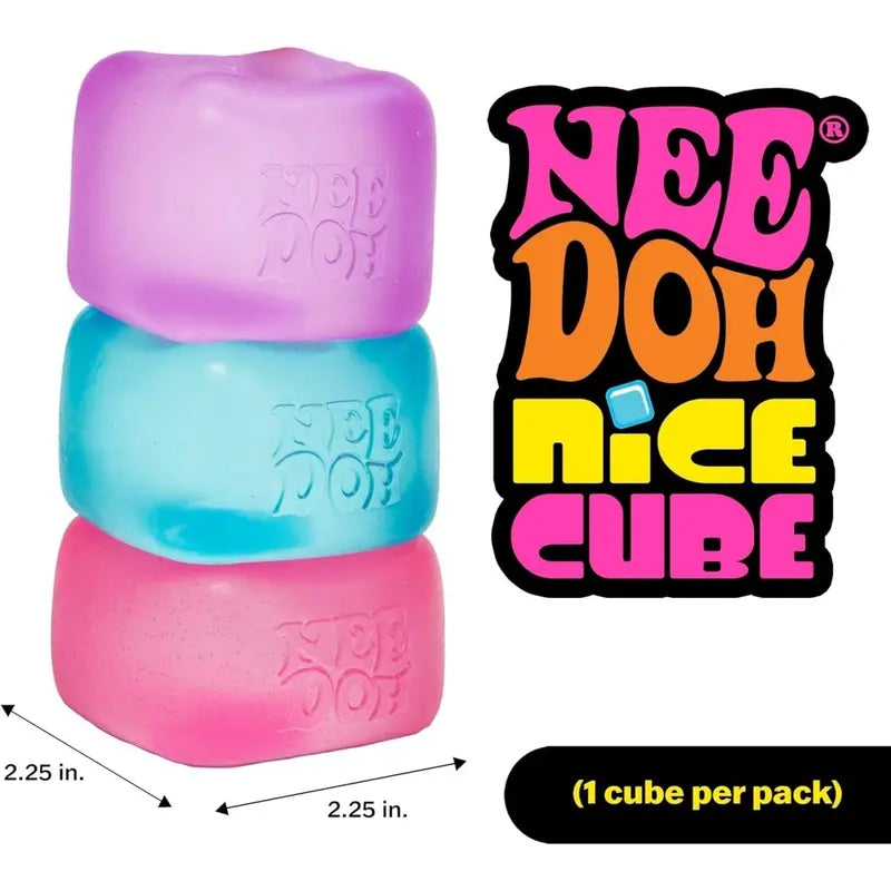 NeeDoh Nice Cube – 2.25-Inch Compact Squishy Sensory Cube