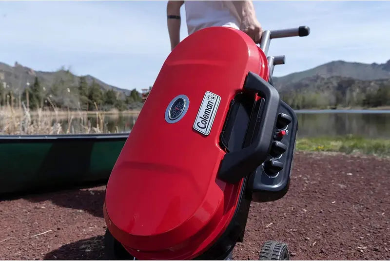 RoadTrip Portable Propane Grill with Three Adjustable Burners, InstaStart Ignition, and 20,000 BTU Output