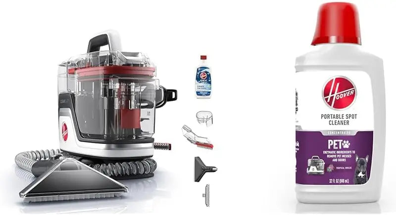 Hoover CleanSlate Plus Spot Cleaner – Portable Carpet & Upholstery Extractor with Multi-Tool Attachments