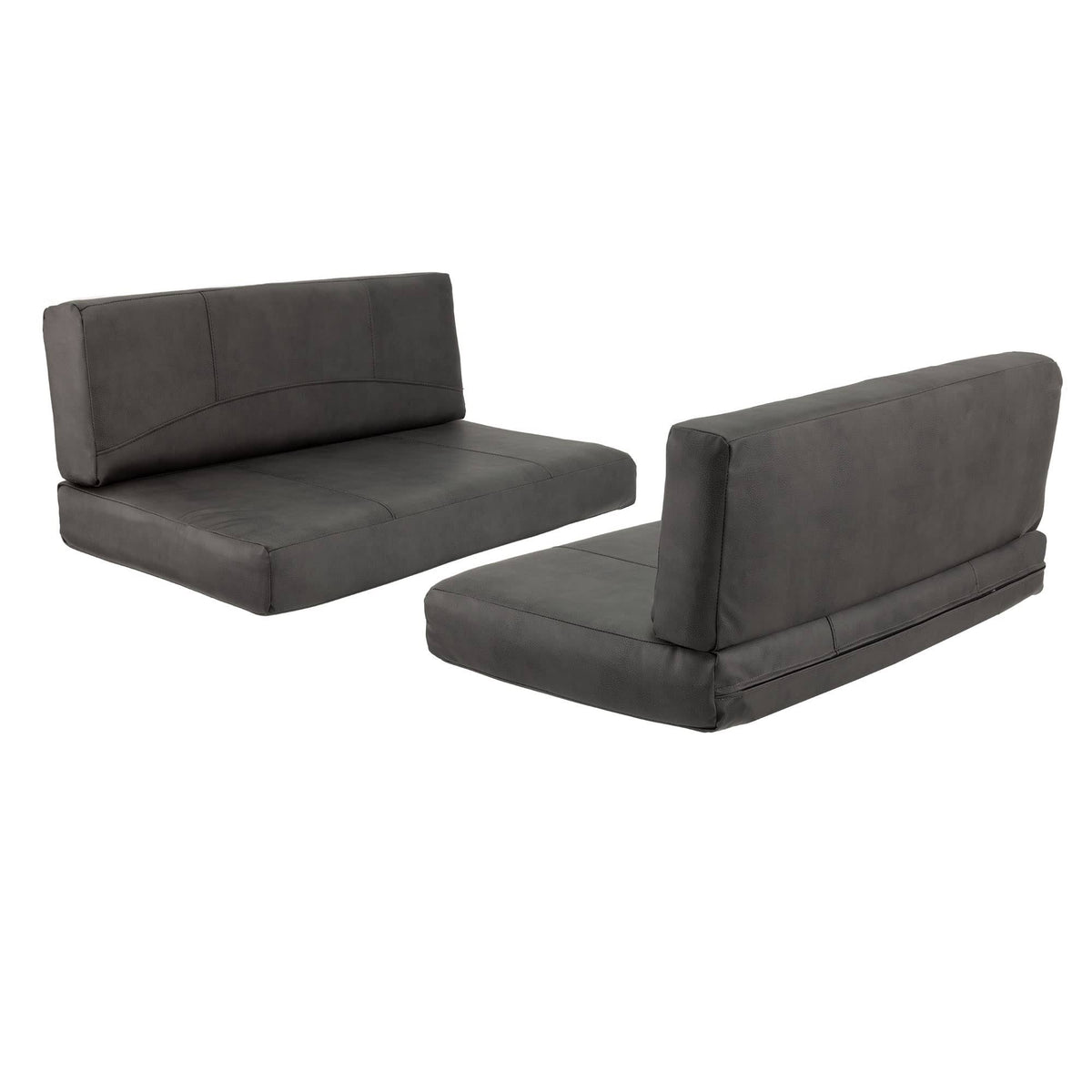 RecPro RV Dinette Booth Cushions with Memory Foam Camper Trailer Bed Gunmetal 36 at MechanicSurplus.com