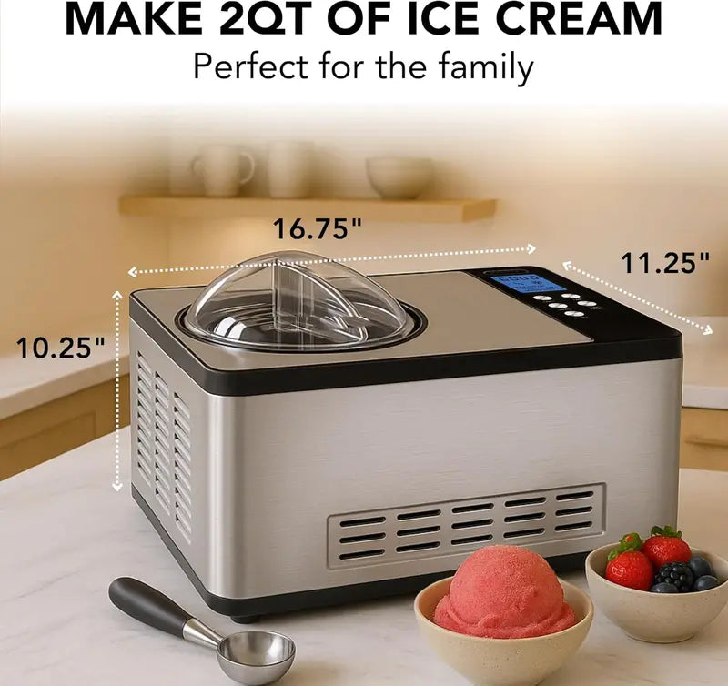 Whynter ICR-300SS Compressor-Powered Rolled Ice Cream Maker – 0.5-Quart Stainless Steel Unit