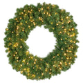 Red Sleigh 24" Prelit Sequoia Fir Commercial-Grade Traditional Christmas Wreath Clear Incandescent Lights