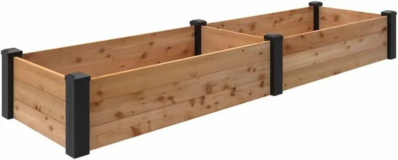 Outdoor Essentials Cedar Raised Garden Bed – 2 ft x 8 ft Natural Wood Planter for Vegetables, Herbs, and Flowers