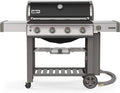 Weber Genesis II E-410 Natural Gas Grill – 4-Burner, Black Frame, Hookup-Ready Home Grilling System