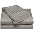 1200 Thread Count Cotton Deep Pocket Luxury Hotel Stripe Sheet Set - Grey - California King