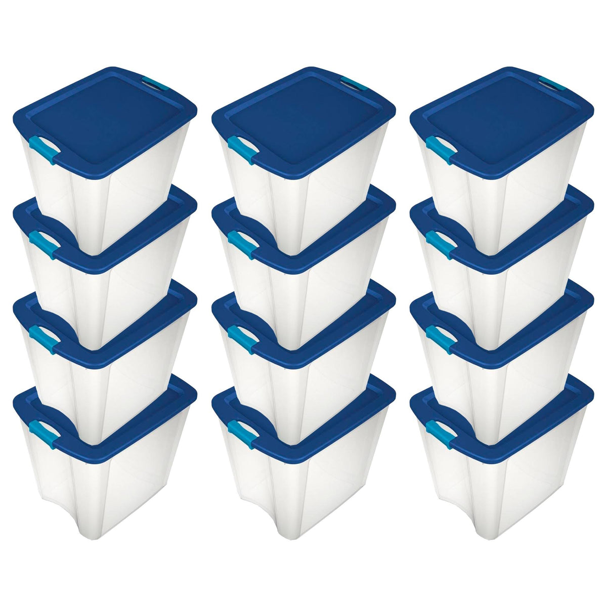Sterilite 14489604 26 Gallon Latch & Carry Storage Tote Box Container (12 Pack)