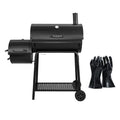Offset Smoker Charcoal Grill Combo – Includes Heat-Resistant BBQ Gloves for Safe Grilling