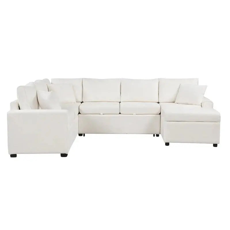 Modular Sectional Sofa with Pull-Out Sleeper Function – Convertible Couch Bed for Small Spaces
