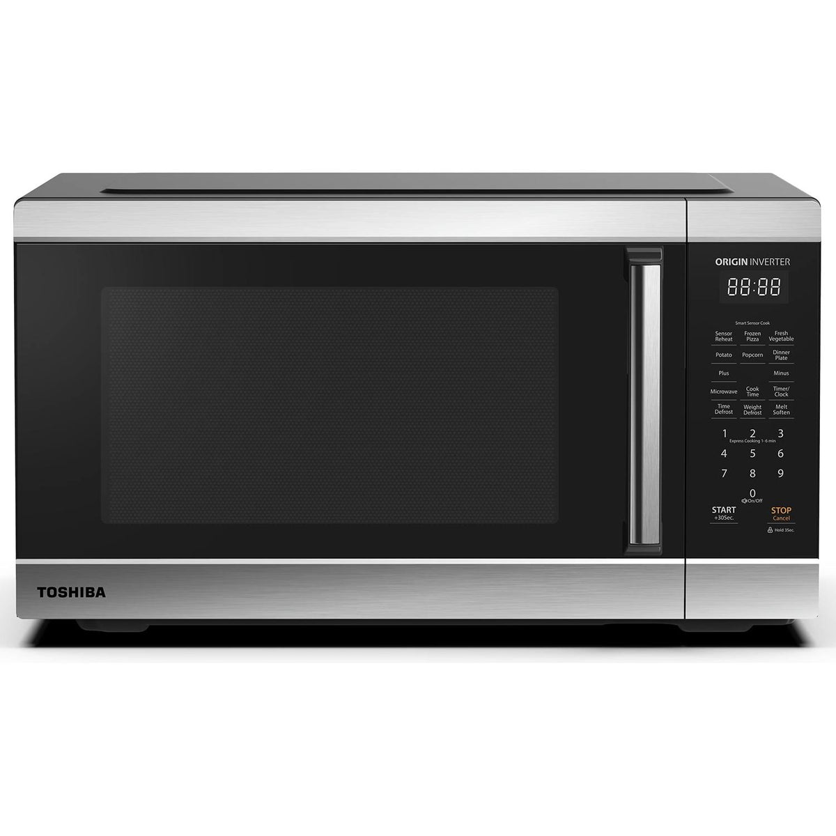Toshiba 2.2 Cu. ft. Countertop Microwave Oven, 1200 Watts, Stainless Steel