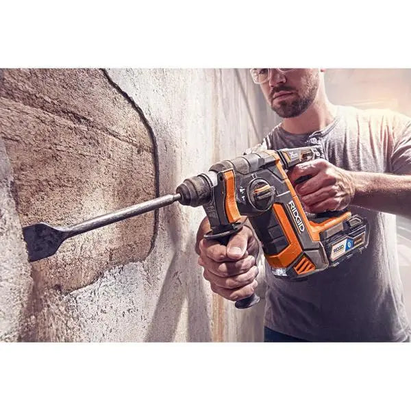 RIDGID 18V OCTANE Brushless SDS-Plus Rotary Hammer, Cordless, Tool Only, 3 Modes